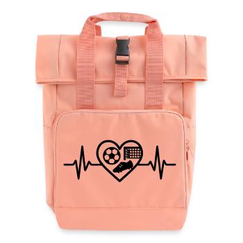 Chaussure de but de ballon de football Heart - Sac à dos Roll Top à deux anses - rose liberty - Devant
