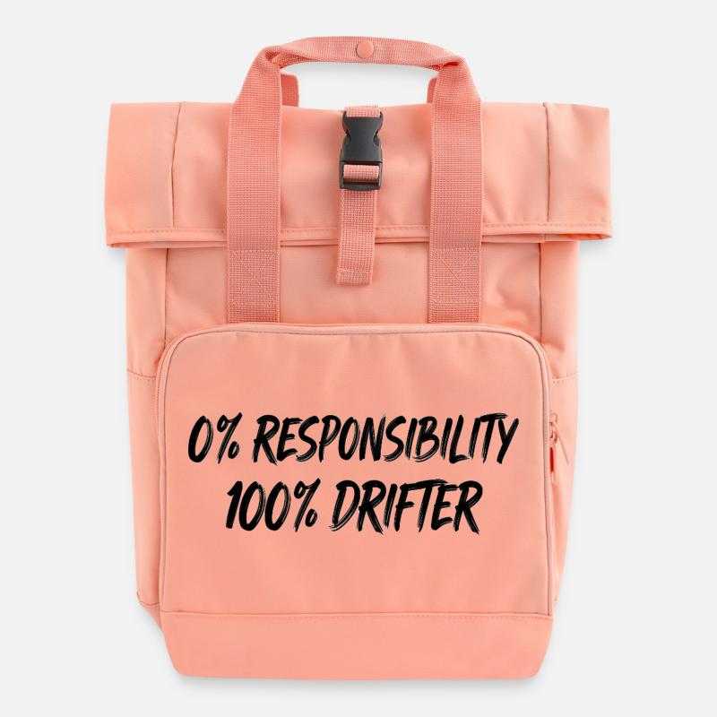 0% Responsibility 100% Drifter - Roll Top Backpack with Two Handles - chintz rose
