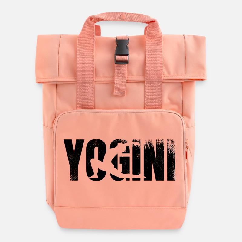 Yoga Teacher - Roll Top Backpack with Two Handles - chintz rose