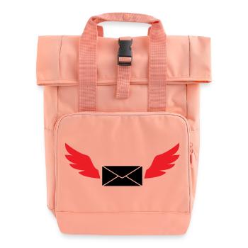 Courrier express enveloppe ailée poste - Sac à dos Roll Top à deux anses - rose liberty - Devant