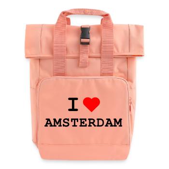 Ich liebe Amsterdam - I love Amsterdam - Roll Top Backpack with Two Handles - chintz rose - Front