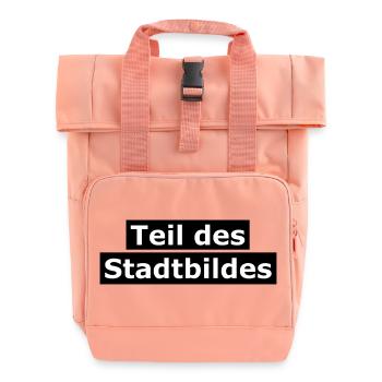 Teil des Stadtbildes - Rolltop Rucksack mit zwei Griffen - Chintzrosa - Vorne