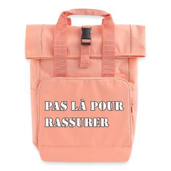 Nicht da, um zu beruhigen - Rolltop Rucksack mit zwei Griffen - Chintzrosa - Vorne