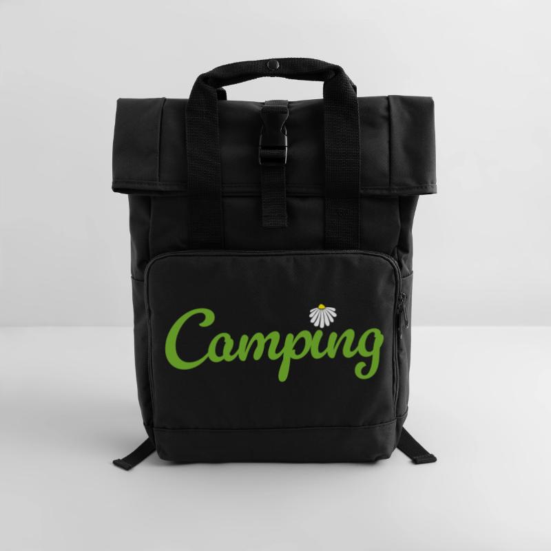 Citations de camping-campeur de fleurs de camping Vie estivale en van de loisir Sac à dos Roll Top à deux anses