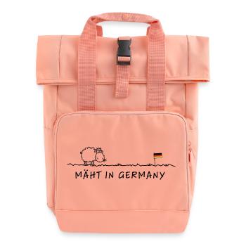 Mowing in Germany – pun Made in Germany - Roll Top Backpack with Two Handles - chintz rose - Front