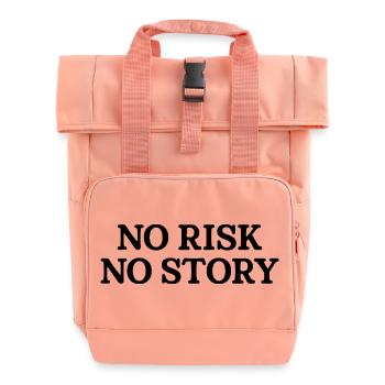 No Risk No Story - Roll Top Backpack with Two Handles - chintz rose - Front