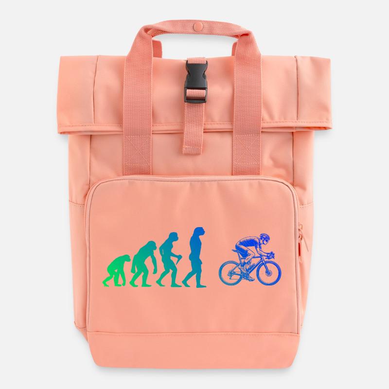 Idée cadeau pour un vélo de route avec vélo de route - Sac à dos Roll Top à deux anses - rose liberty