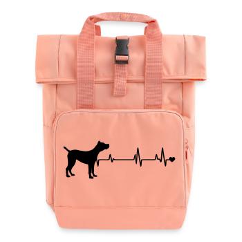 Hund - Rolltop Rucksack mit zwei Griffen - Chintzrosa - Vorne
