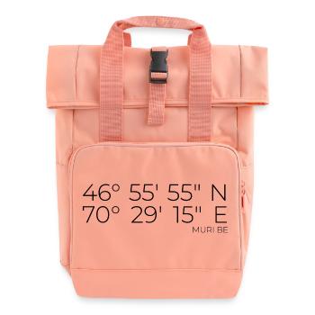 Koordinaten Muri Bern Schweiz - Rolltop Rucksack mit zwei Griffen - Chintzrosa - Vorne