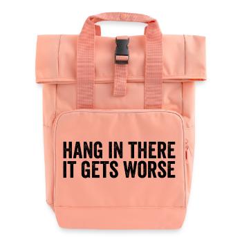 Restez à l’écoute, ça empire - Sac à dos Roll Top à deux anses - rose liberty - Devant