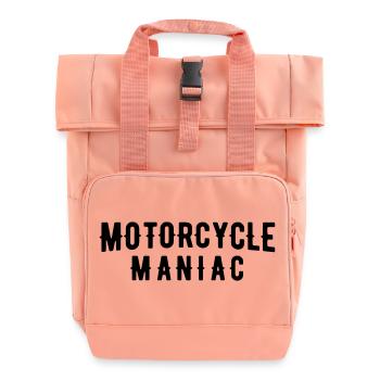 Motorrad-Wahnsinniger - Rolltop Rucksack mit zwei Griffen - Chintzrosa - Vorne