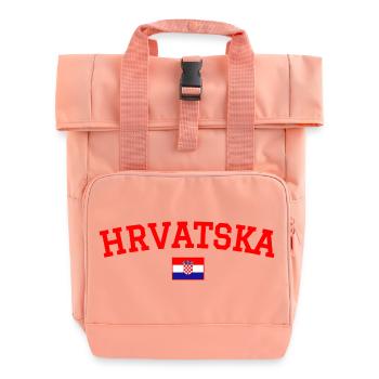 Drapeau Croatie Rouge - Sac à dos Roll Top à deux anses - rose liberty - Devant