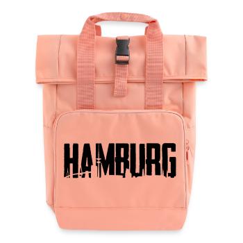 Hamburg - Roll Top Backpack with Two Handles - chintz rose - Front