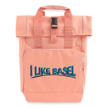 I like Basel - Rolltop Rucksack mit zwei Griffen - Chintzrosa - Vorne