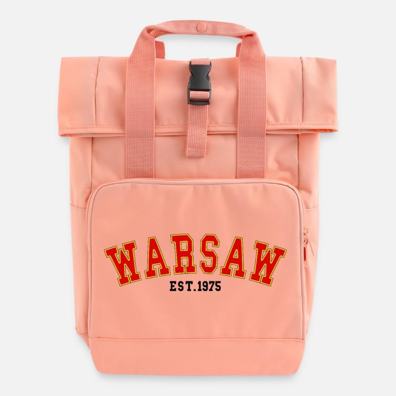Warsaw_Est_1975 - Rolltop Rucksack mit zwei Griffen - Chintzrosa