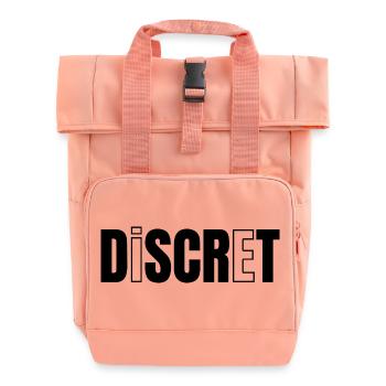 DISCREET! - Roll Top Backpack with Two Handles - chintz rose - Front