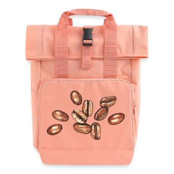 coffee beans - Roll Top Backpack with Two Handles - chintz rose - Front