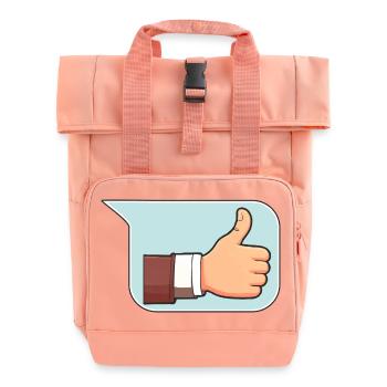 Daumen nach oben - Rolltop Rucksack mit zwei Griffen - Chintzrosa - Vorne