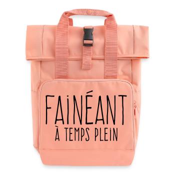 Vollzeit-Faulpelz – In Lob der Faulheit - Rolltop Rucksack mit zwei Griffen - Chintzrosa - Vorne