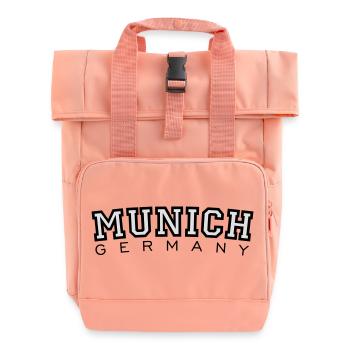 Munich Germany (Schwarz/Weiß) München - Rolltop Rucksack mit zwei Griffen - Chintzrosa - Vorne