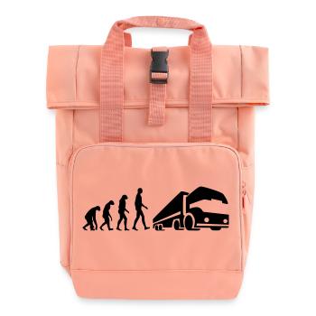 Trucker / Fernfahrer / Routier - Rolltop Rucksack mit zwei Griffen - Chintzrosa - Vorne