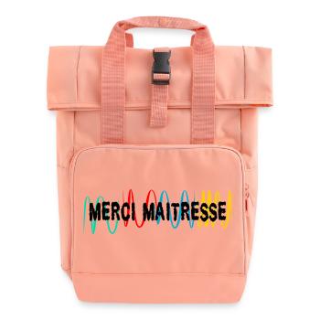 VIELEN DANK. GELIEBTE. MEISTER. DANKE HERRIN - Rolltop Rucksack mit zwei Griffen - Chintzrosa - Vorne