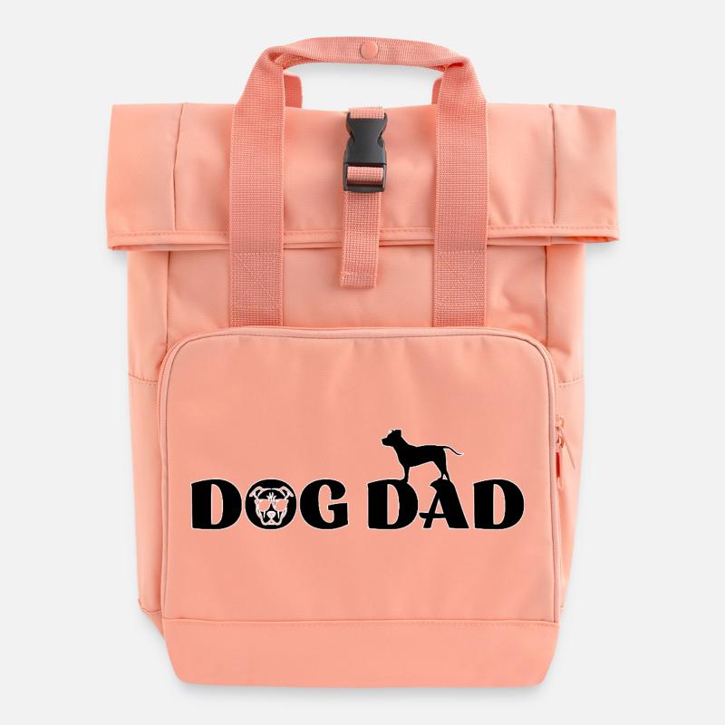 Staffy Pitbull Amoureux - Sac à dos Roll Top à deux anses - rose liberty