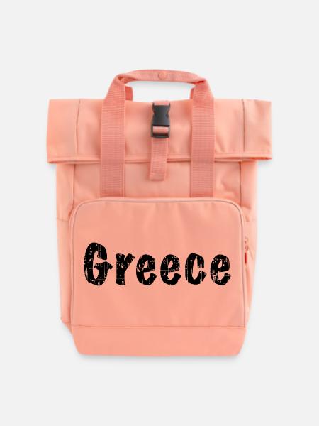 Greece - Rolltop Rucksack mit zwei Griffen - Chintzrosa