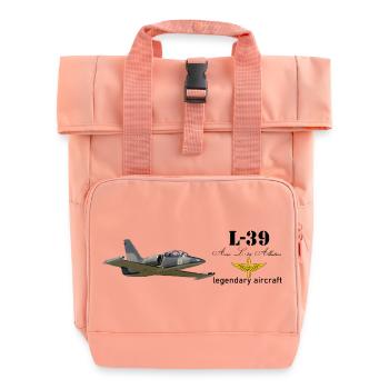 L-39 Albatros - Roll Top Backpack with Two Handles - chintz rose - Front