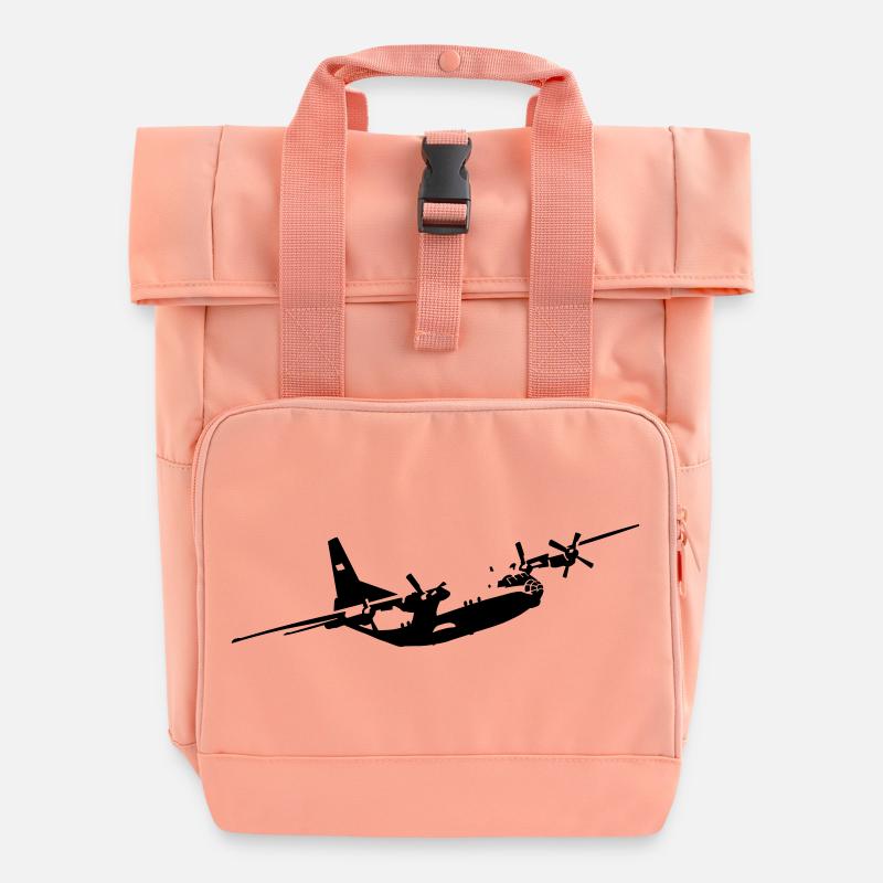 An-12 - Roll Top Backpack with Two Handles - chintz rose