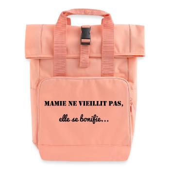 GRANNY. MAMMA. GRANDMOTHER. MOTHER'S DAY. PARTY - Roll Top Backpack with Two Handles - chintz rose - Front