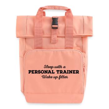 Personal Trainer - Roll Top Backpack with Two Handles - chintz rose - Front