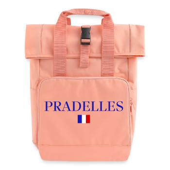 Pradelles France Héritage Écusson - Sac à dos Roll Top à deux anses - rose liberty - Devant