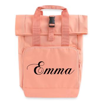 Emma - Roll Top Backpack with Two Handles - chintz rose - Front