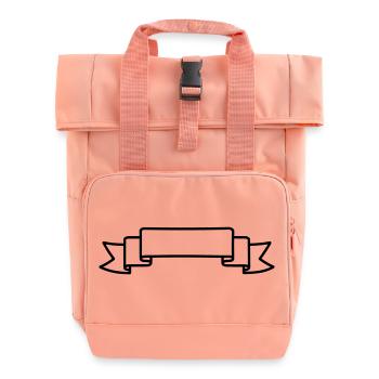 Marqueur fanion noce - Sac à dos Roll Top à deux anses - rose liberty - Devant