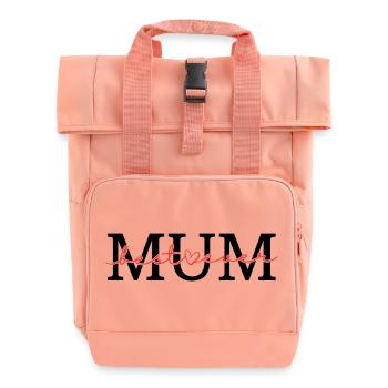Best mum ever - Roll Top Backpack with Two Handles - chintz rose - Front
