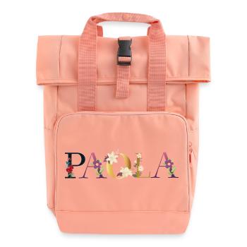 Paola - Roll Top Backpack with Two Handles - chintz rose - Front