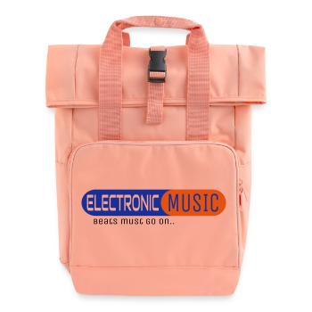 Electronic Music - Roll Top Backpack with Two Handles - chintz rose - Front