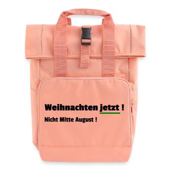 Weihnachten jetzt - Rolltop Rucksack mit zwei Griffen - Chintzrosa - Vorne
