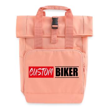 custom biker tuner bikes tuning autocollant autocollant - Sac à dos Roll Top à deux anses - rose liberty - Devant