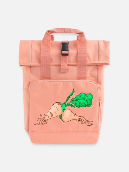 Zuckerrüben Zucker Rüben - Rolltop Rucksack mit zwei Griffen - Chintzrosa
