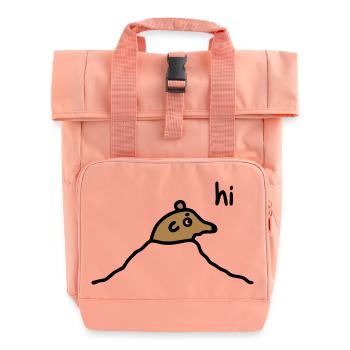 Maulwurf Maulwurfhügel - V2 - Rolltop Rucksack mit zwei Griffen - Chintzrosa - Vorne