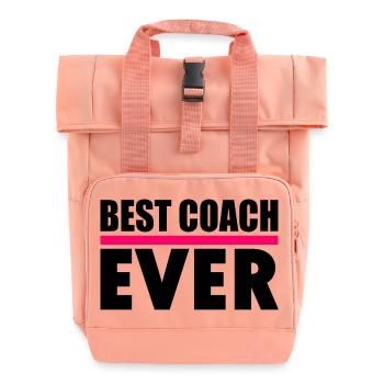Best coach ever - Roll Top Backpack with Two Handles - chintz rose - Front