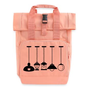 Hängelampen und Leuchten - Rolltop Rucksack mit zwei Griffen - Chintzrosa - Vorne