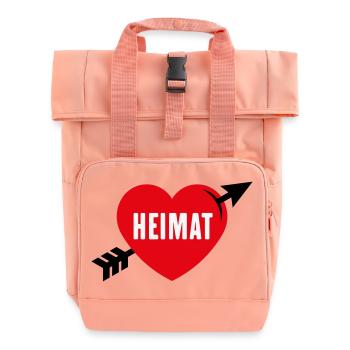 Heimatliebe (Heimat, Heimatland, Heimatstadt / 3C) - Rolltop Rucksack mit zwei Griffen - Chintzrosa - Vorne