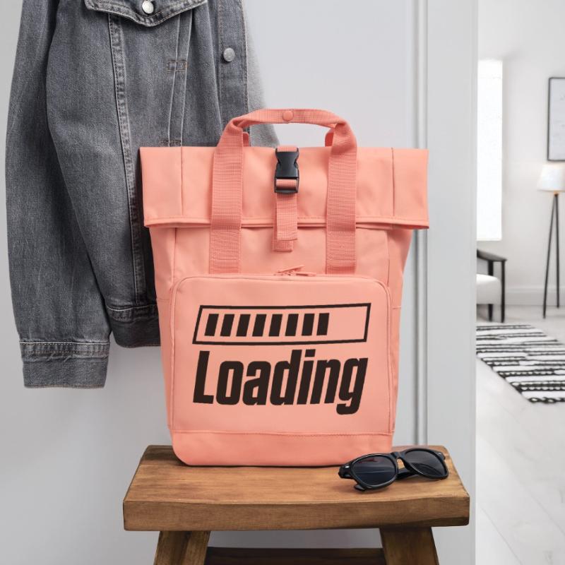 Loading Loading Bar Roll Top Backpack with Two Handles