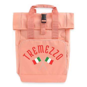 Tremezzo Italian Flags  - Roll Top Backpack with Two Handles - chintz rose - Front