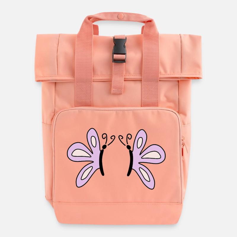 Gift Mother's Day Gift Mom Gifts - Roll Top Backpack with Two Handles - chintz rose