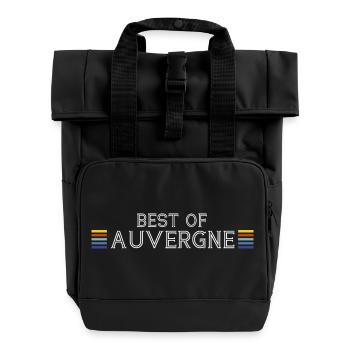 Best Of Auvergne lustiges Geschenk-T-Shirt - Rolltop Rucksack mit zwei Griffen - Schwarz - Vorne