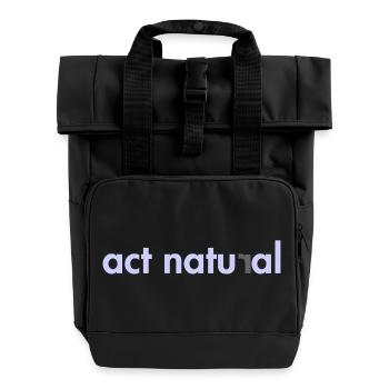 Act Natural - Roll Top Backpack with Two Handles - black - Front